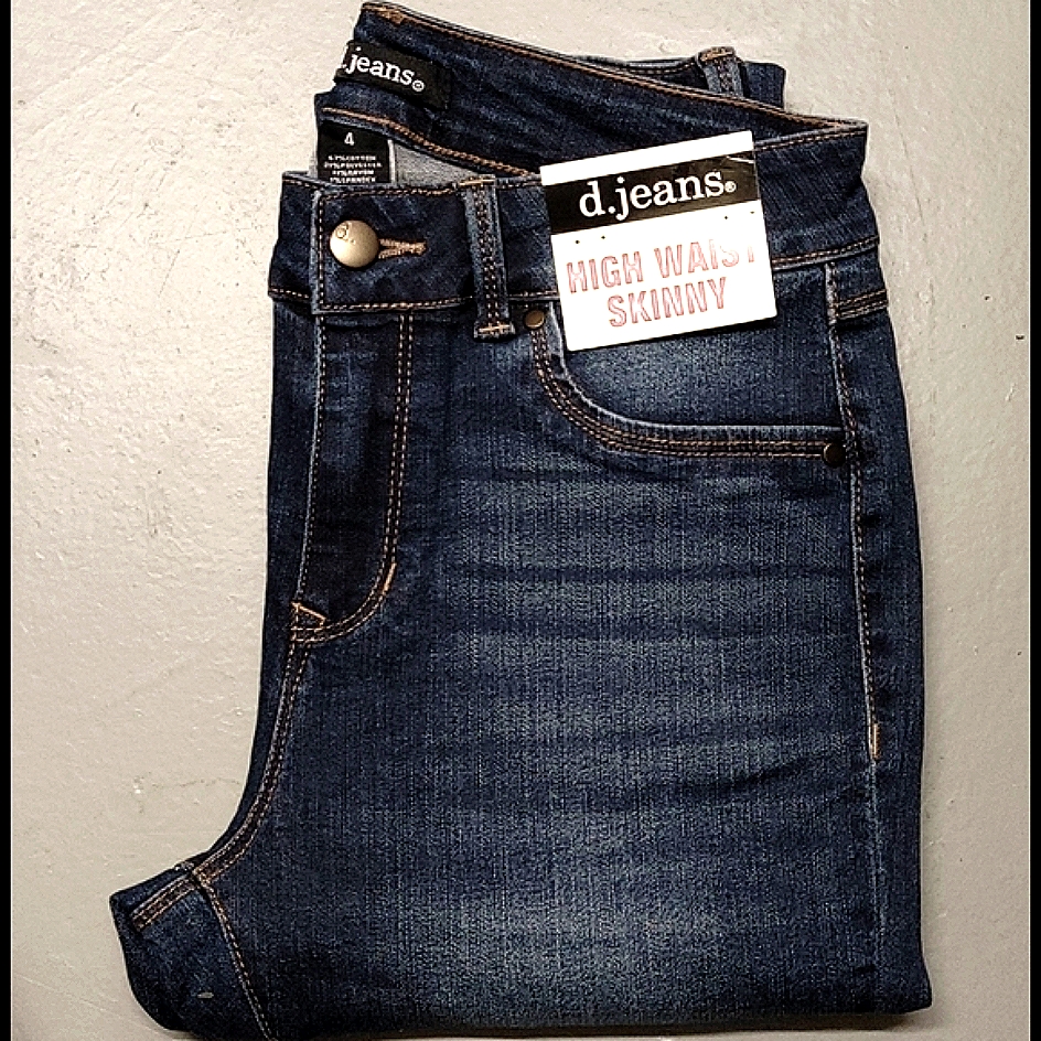 Nwt 28" Inseam 10" Rise Skinny Dark Blue Jeans